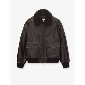 Dunst Men Unisex Leather Jacket With Removable Collar